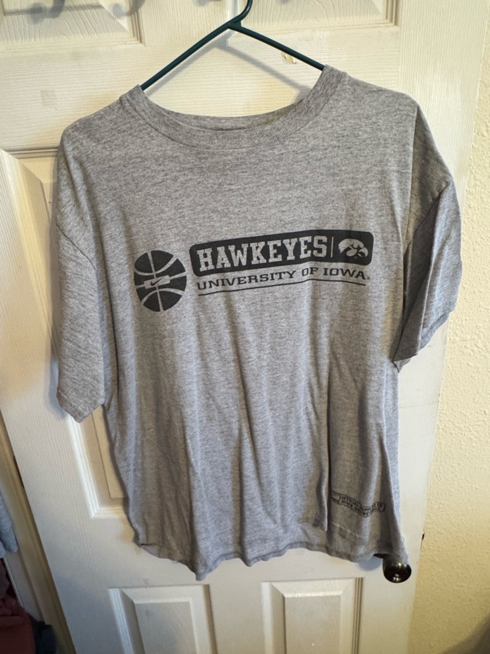 Nike Gray "Hawkeyes University of Iowa" Short Sleeve T-Shirt